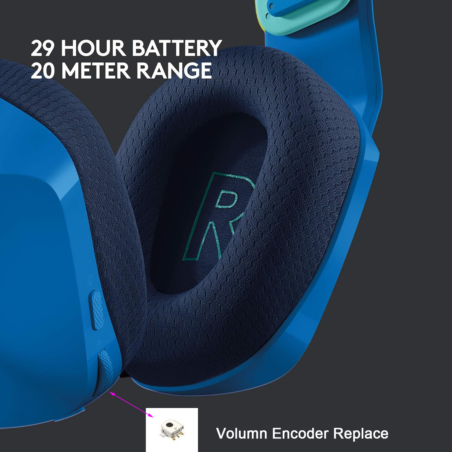 Headset Gaming Console - Logitech G733/G335/G535 Kit di riparazione encoder